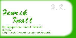 henrik knall business card